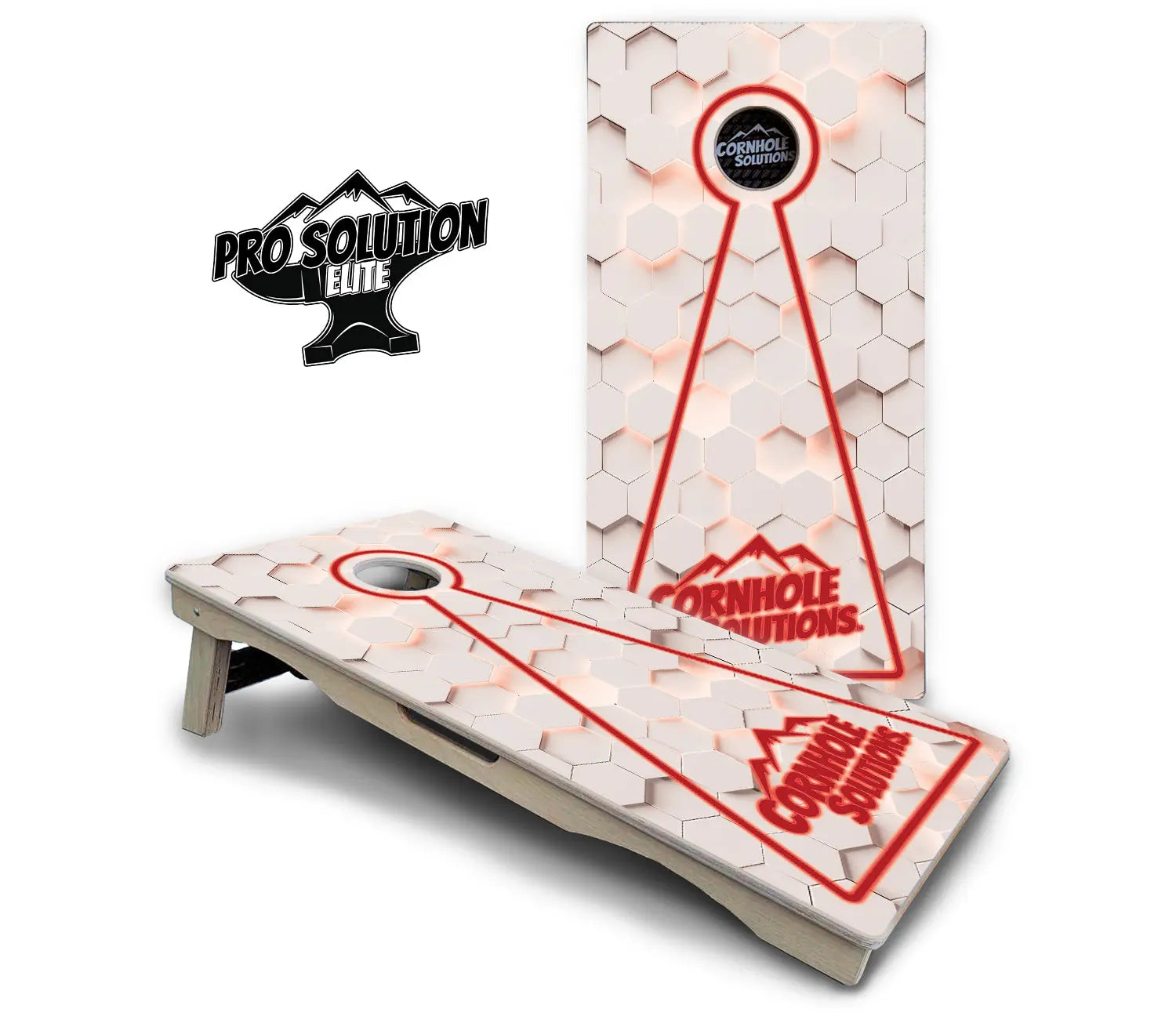 Glow Hole White Cornhole Boards - Pro Solution Elite Series by Cornhole Solutions, custom cornhole board detail photo 13