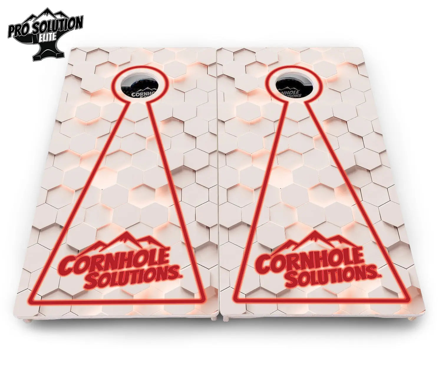 Glow Hole White Cornhole Boards - Pro Solution Elite Series by Cornhole Solutions, custom cornhole board detail photo 14