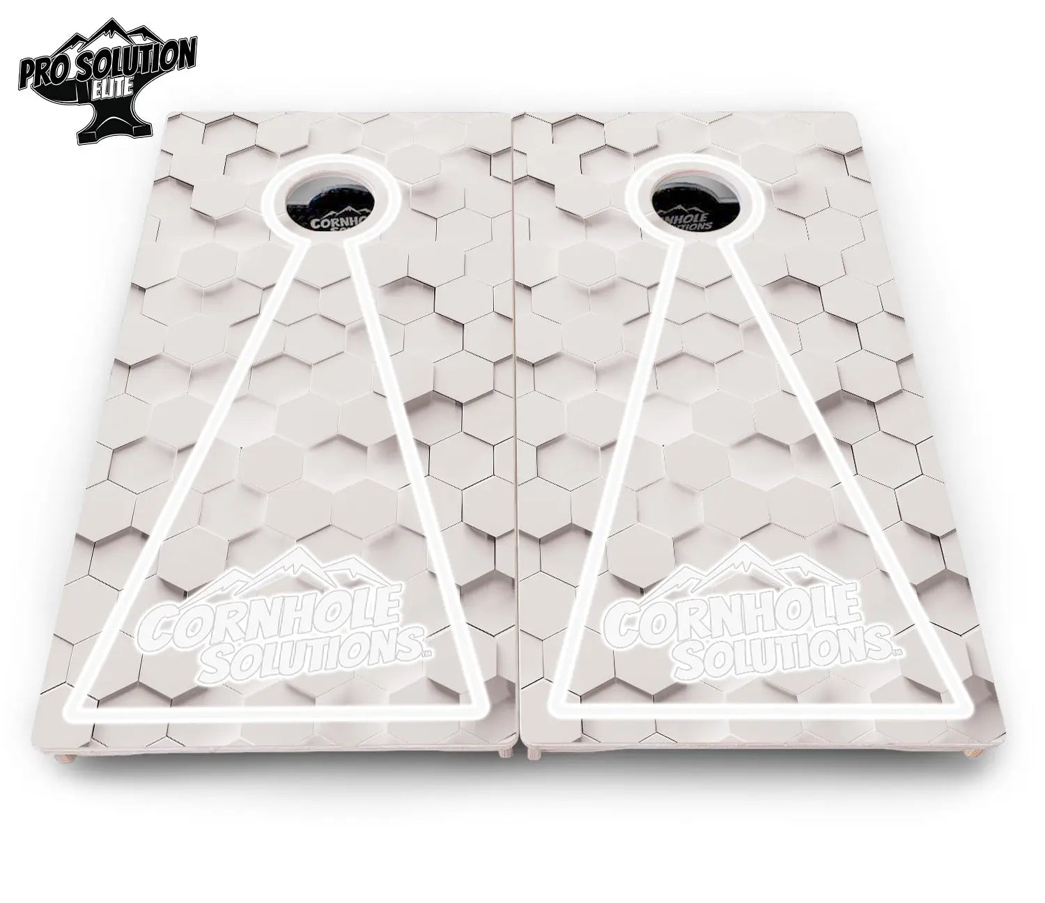 Glow Hole White Cornhole Boards - Pro Solution Elite Series by Cornhole Solutions, custom cornhole board detail photo 18
