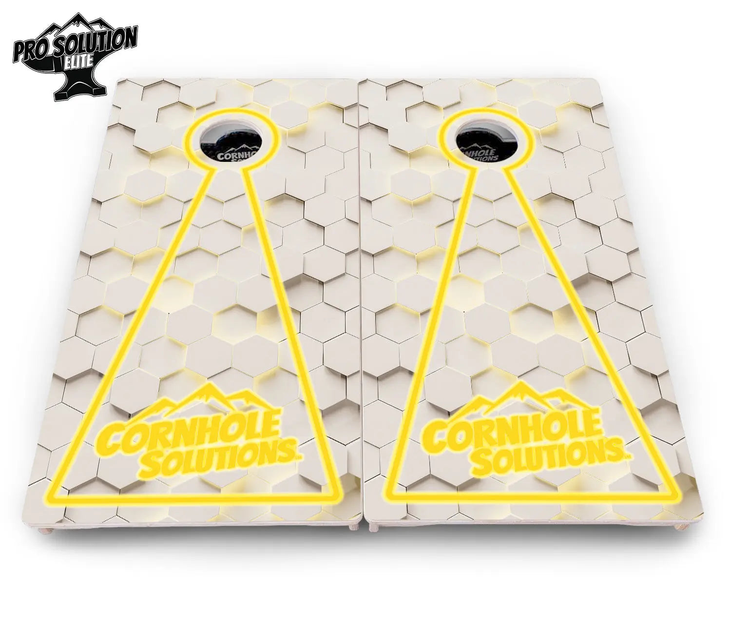 Glow Hole White Cornhole Boards - Pro Solution Elite Series by Cornhole Solutions, custom cornhole board detail photo 20