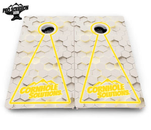 Glow Hole White Cornhole Boards - Pro Solution Elite Series by Cornhole Solutions, custom cornhole board detail photo 20