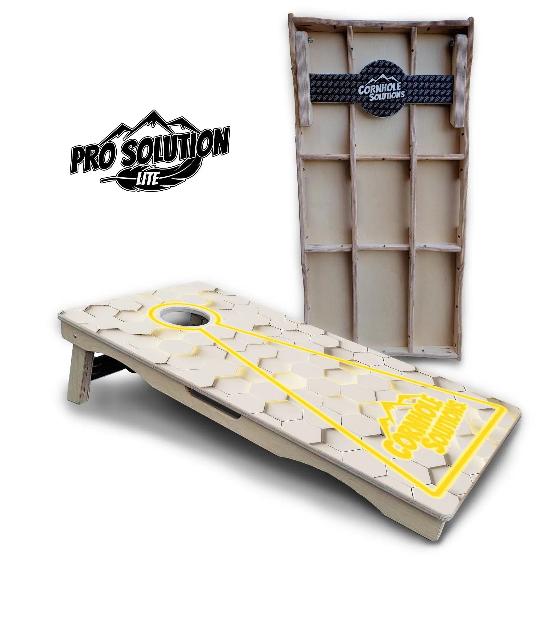 Glow Hole White Cornhole Boards - Pro Solution Lite Series by Cornhole Solutions, custom cornhole board detail photo 25