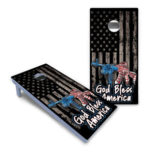 God Bless America Cornhole Boards - All Weather Series by Cornhole Solutions, custom cornhole board detail photo 2