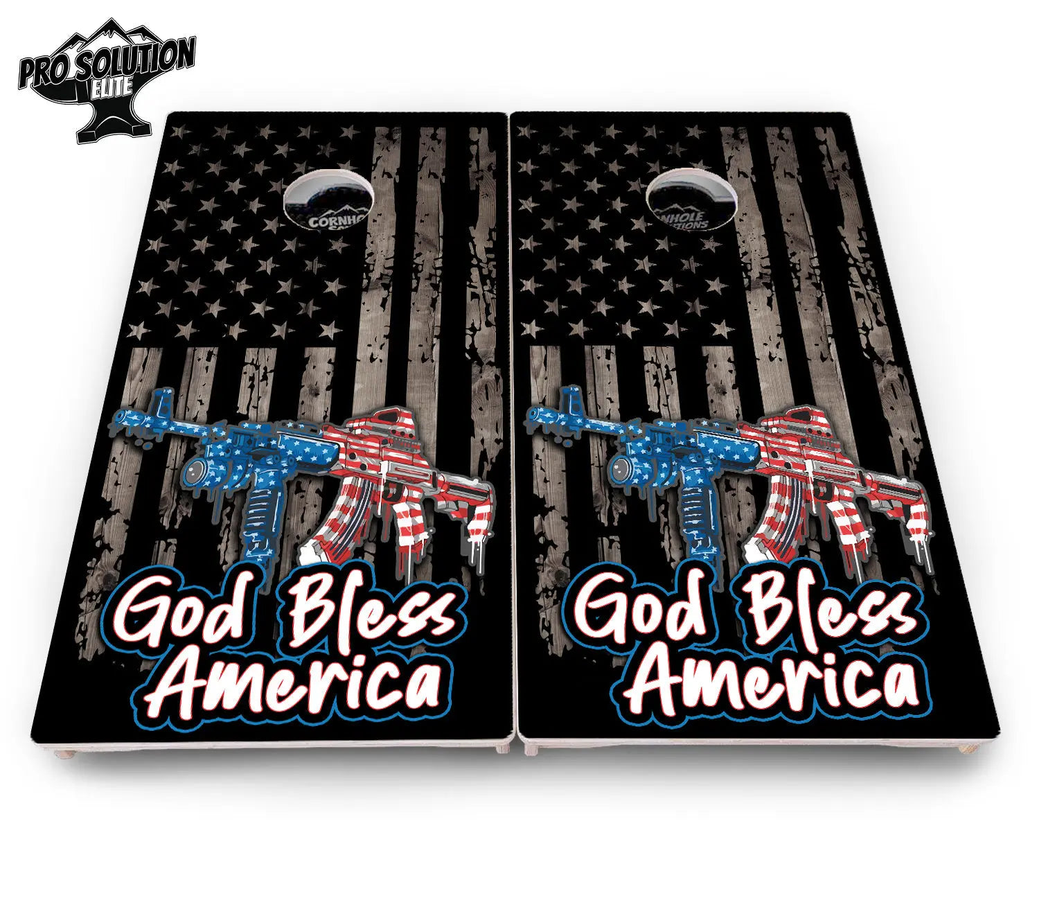 God Bless America Cornhole Boards - Pro Solution Elite Series by Cornhole Solutions, custom cornhole board detail photo 4