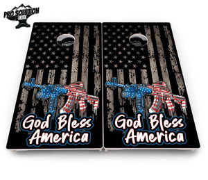 God Bless America Cornhole Boards - Pro Solution Elite Series by Cornhole Solutions, custom cornhole board detail photo 4