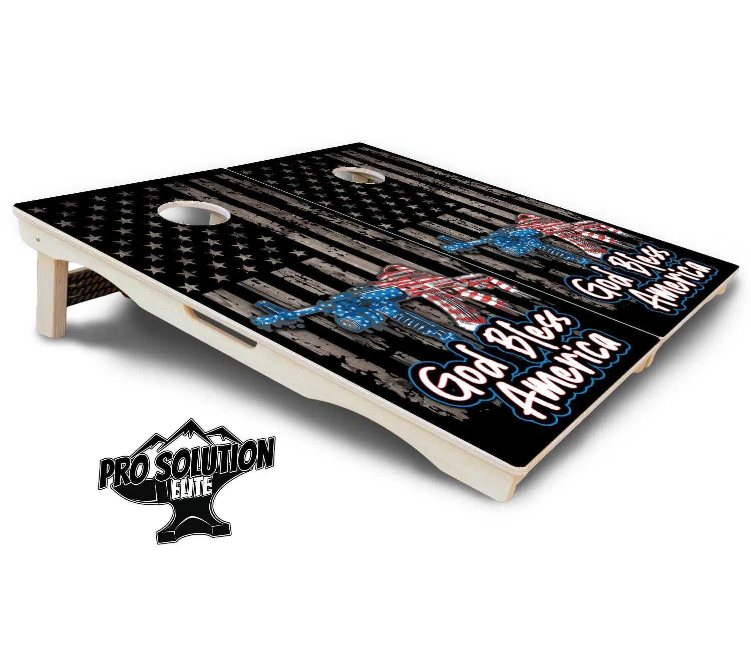 God Bless America Cornhole Boards - Pro Solution Elite Series by Cornhole Solutions, custom cornhole board detail photo 5