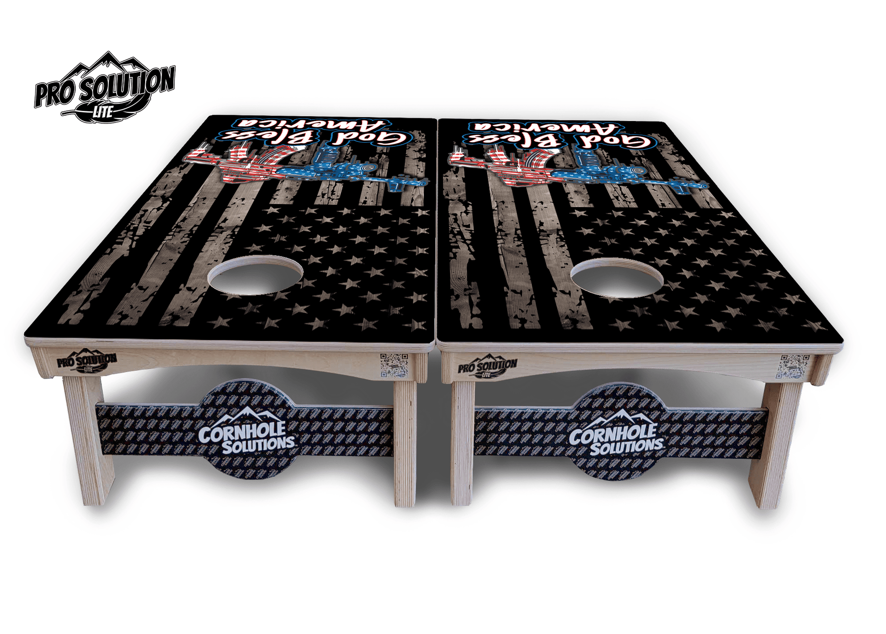 God Bless America Cornhole Boards - Pro Solution Lite Series