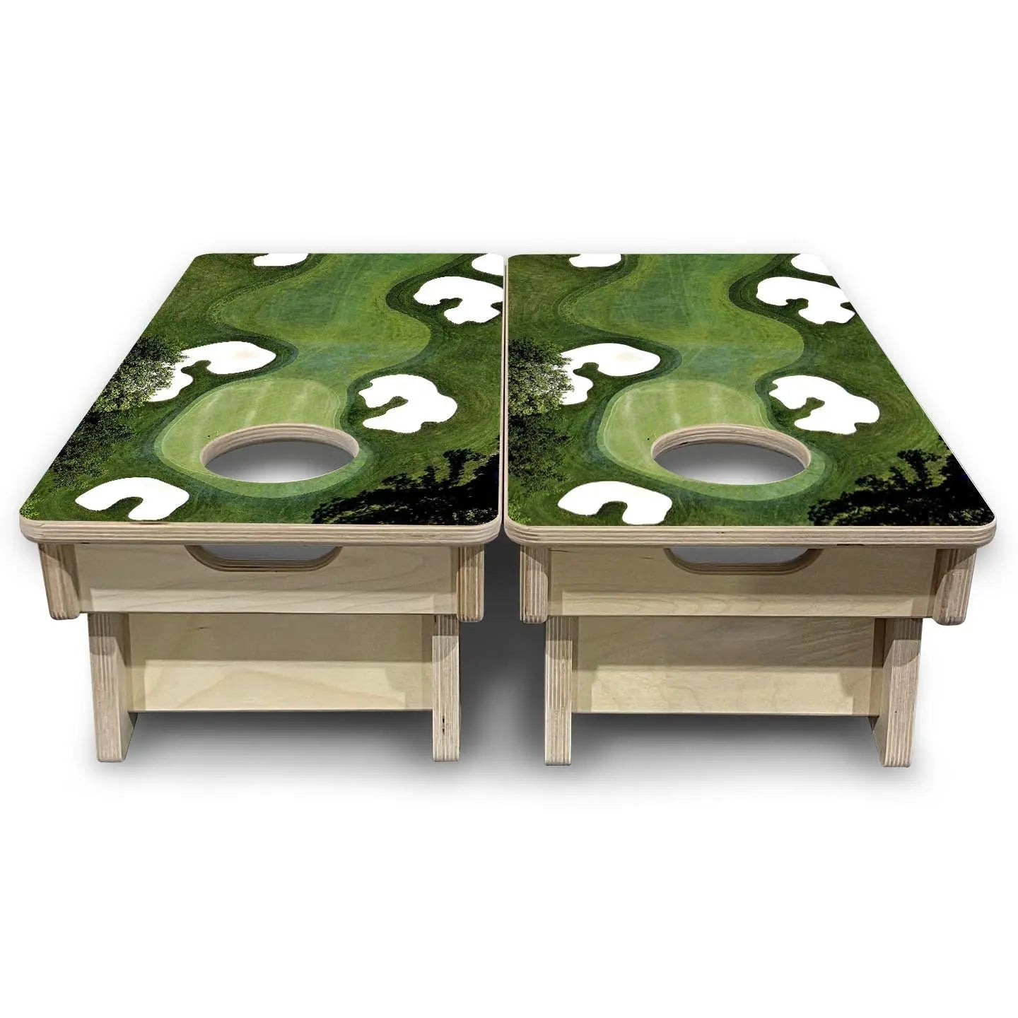 Golf Course - Mini or Vacation Size Cornhole Boards by Cornhole Solutions, custom cornhole board detail photo 4