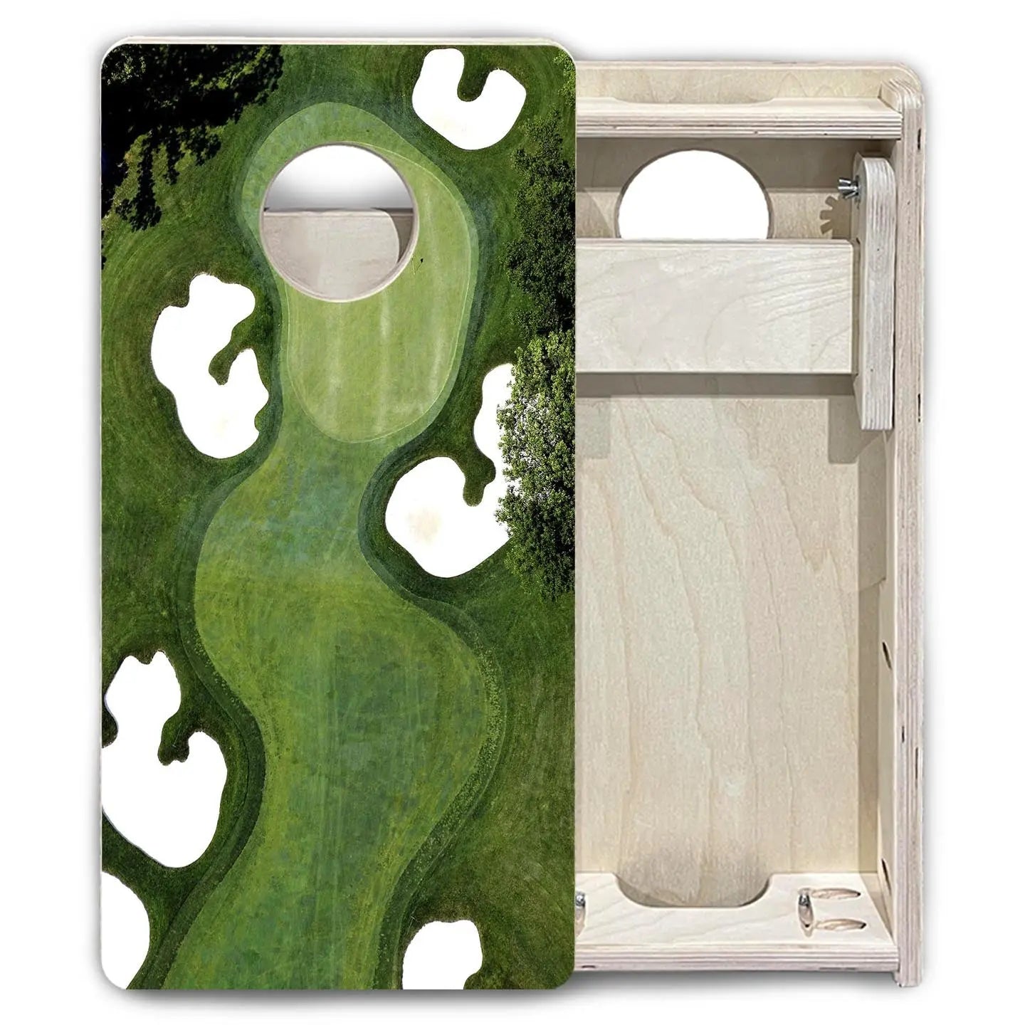 Golf Course - Mini or Vacation Size Cornhole Boards by Cornhole Solutions, custom cornhole board detail photo 7