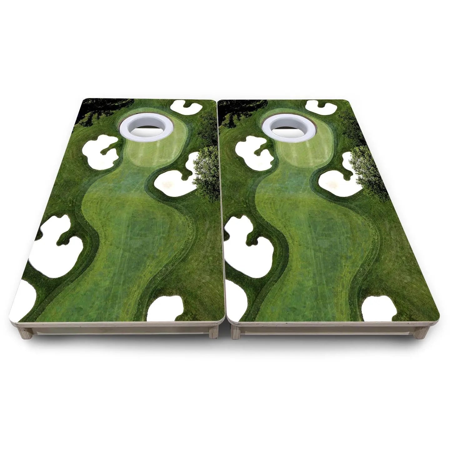 Golf Course - Mini or Vacation Size Cornhole Boards by Cornhole Solutions, custom cornhole board detail photo 9