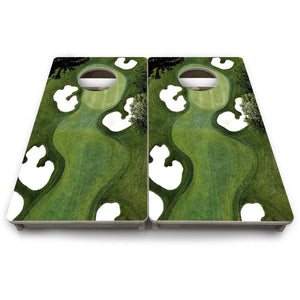 Golf Course - Mini or Vacation Size Cornhole Boards by Cornhole Solutions, custom cornhole board detail photo 10