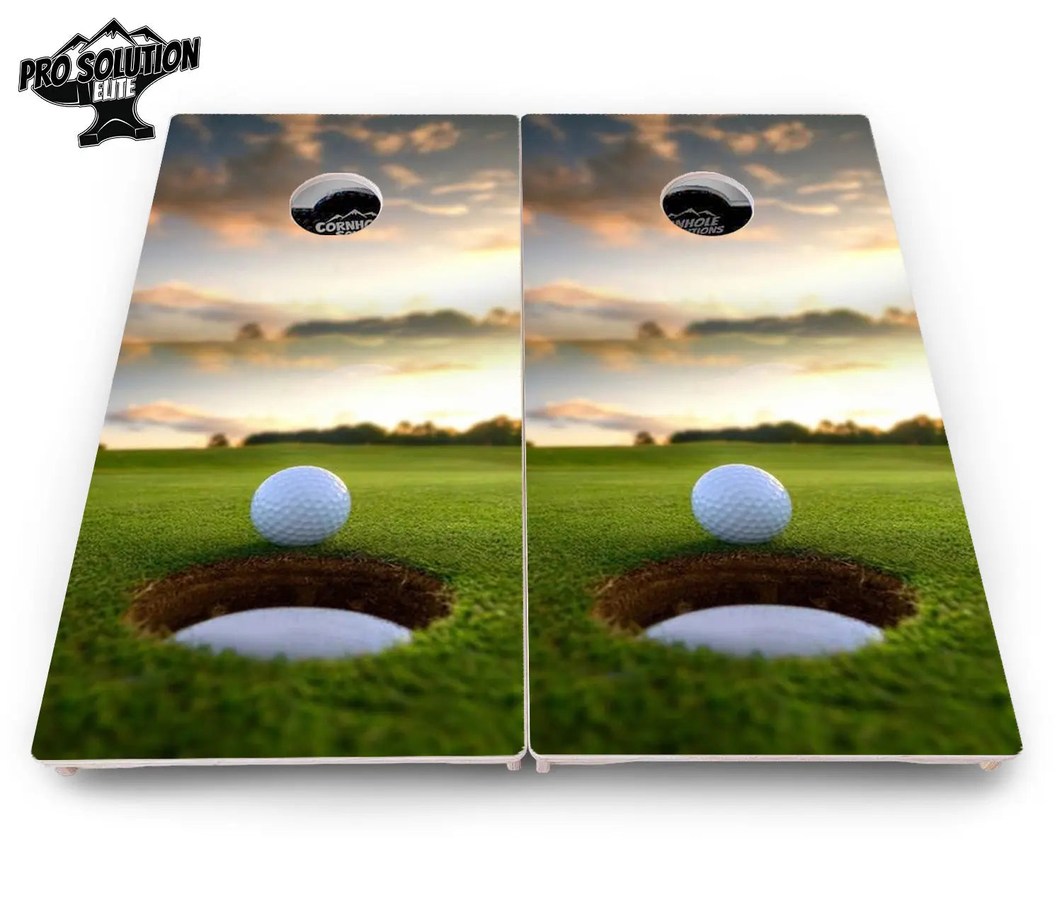 Golf Course Sunset Cornhole Boards - Pro Solution Elite Series by Cornhole Solutions, custom cornhole board detail photo 10