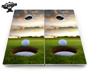 Golf Course Sunset Cornhole Boards - Pro Solution Elite Series by Cornhole Solutions, custom cornhole board detail photo 10