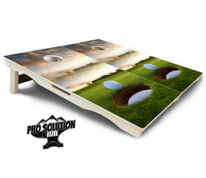 Golf Course Sunset Cornhole Boards - Pro Solution Elite Series by Cornhole Solutions, custom cornhole board detail photo 11