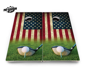Golf Flag Cornhole Boards - Pro Solution Lite Series by Cornhole Solutions, custom cornhole board detail photo 3