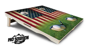 Golf Flag Cornhole Boards - Pro Solution Lite Series by Cornhole Solutions, custom cornhole board detail photo 4