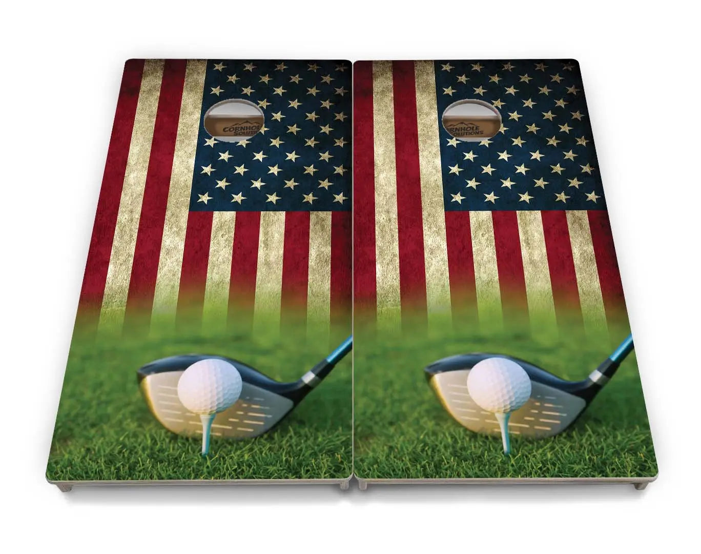 Golf Tee Flag Cornhole Boards - Professional Tournament Series by Cornhole Solutions, Southern lifestyle apparel main product photo