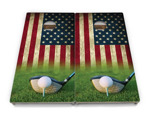 Golf Tee Flag Cornhole Boards - Professional Tournament Series by Cornhole Solutions, Southern lifestyle apparel main product photo
