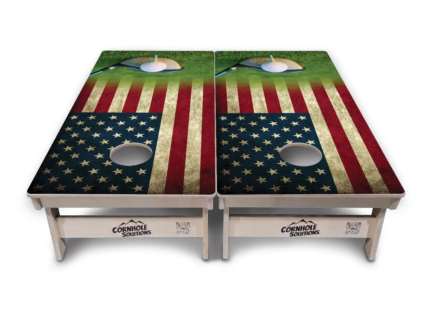 Golf Tee Flag Cornhole Boards - Professional Tournament Series by Cornhole Solutions, Southern lifestyle apparel detail photo 2