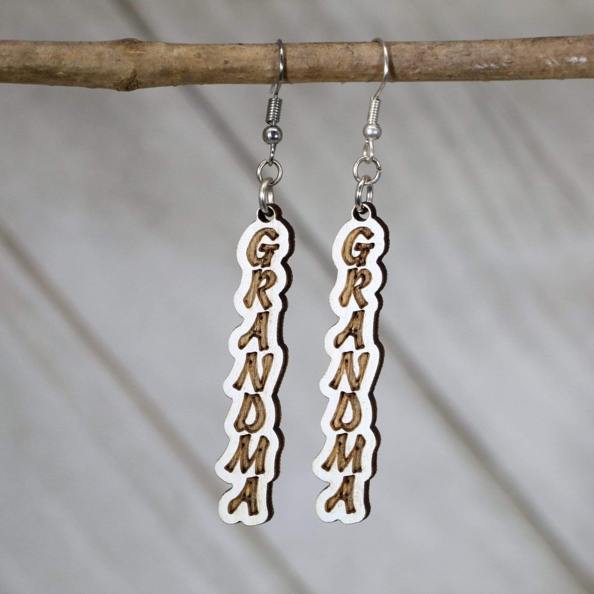 Grandma Wooden Earrings | Grandma Gift Jewelry by Cate's Concepts, LLC