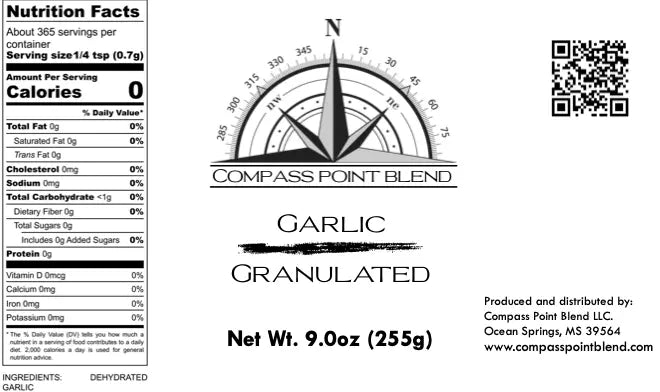 Granulated Garlic by Compass Point, Southern food gift main product photo