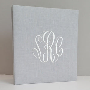 Baby Memory Book - Gray Linen (w/o Bow) by AP Creations in Tuscaloosa, paper gift main product photo