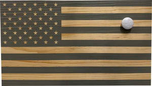 American Flag Decorative & Secure Wall-Mounted Gun Cabinet (Gray) by Bellewood Designs, Southern home decor detail photo 4