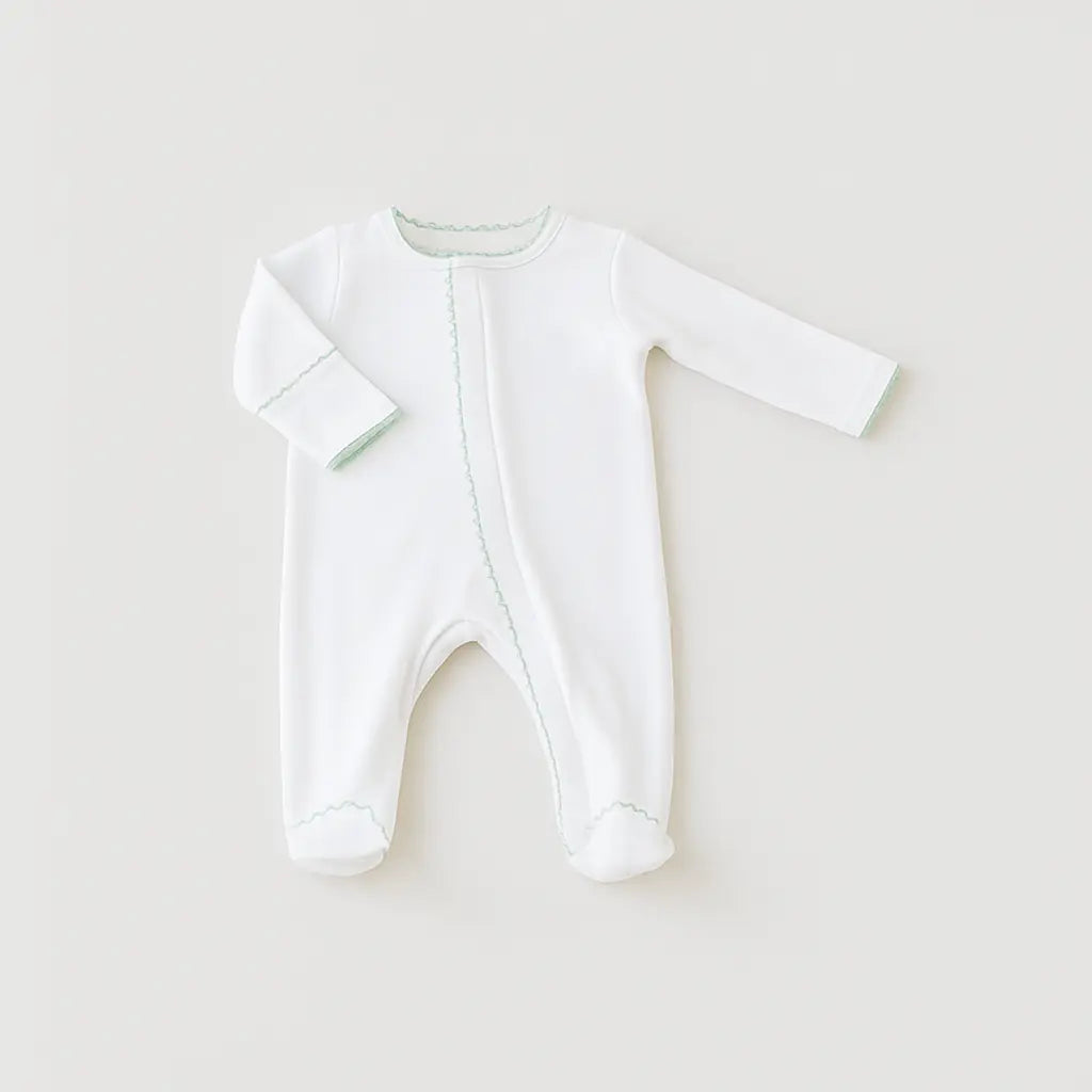 Green Newborn Take Me Home Set by Nola Tawk, children's boutique clothing detail photo 2