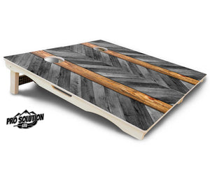 Grey Herringbone Cornhole Boards - Pro Solution Lite Series by Cornhole Solutions, handmade jewelry detail photo 5