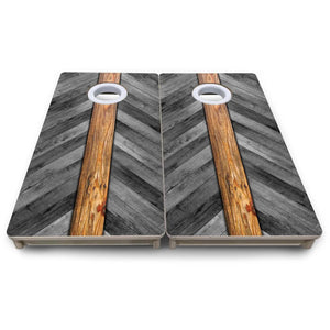 Grey Herringbone - Mini or Vacation Size Cornhole Boards by Cornhole Solutions, handmade jewelry detail photo 5