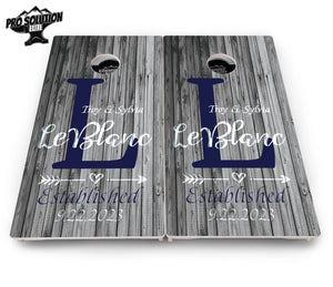 Grey Slat Wood Cornhole Boards - Pro Solution Elite Series by Cornhole Solutions, custom cornhole board detail photo 4