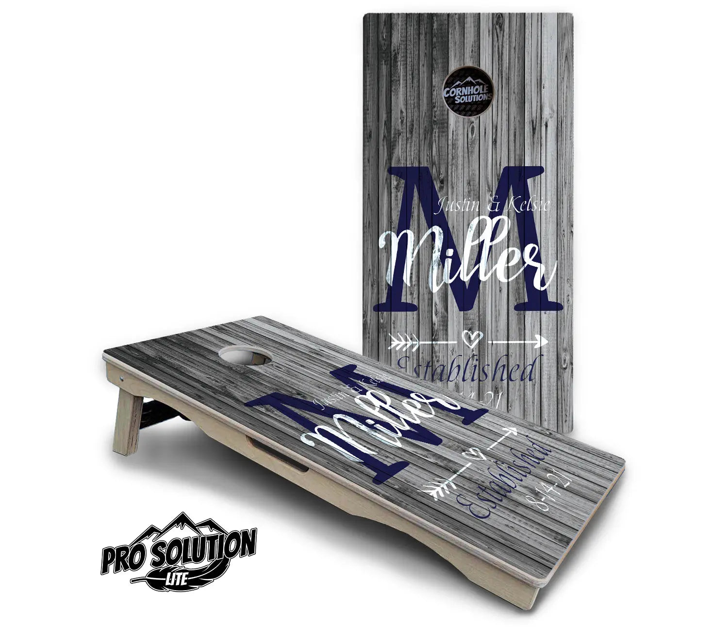 Grey Slat Wood Design - Pro Solution Lite Series by Cornhole Solutions, Southern home decor detail photo 2