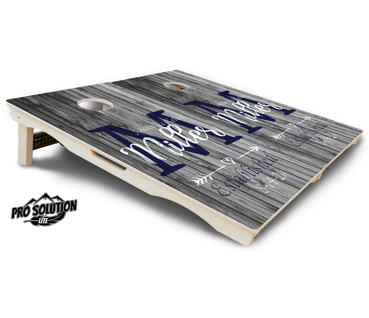 Grey Slat Wood Design - Pro Solution Lite Series by Cornhole Solutions, Southern home decor detail photo 5