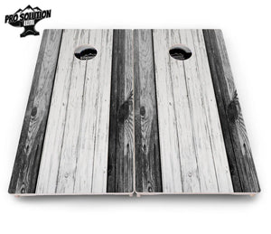 Grey Two Tone Slats Cornhole Boards - Pro Solution Elite Series by Cornhole Solutions, custom cornhole board detail photo 4