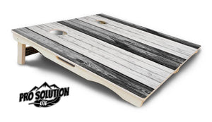 Grey Two Tone Slats Cornhole Boards - Pro Solution Lite Series by Cornhole Solutions, custom cornhole board detail photo 4