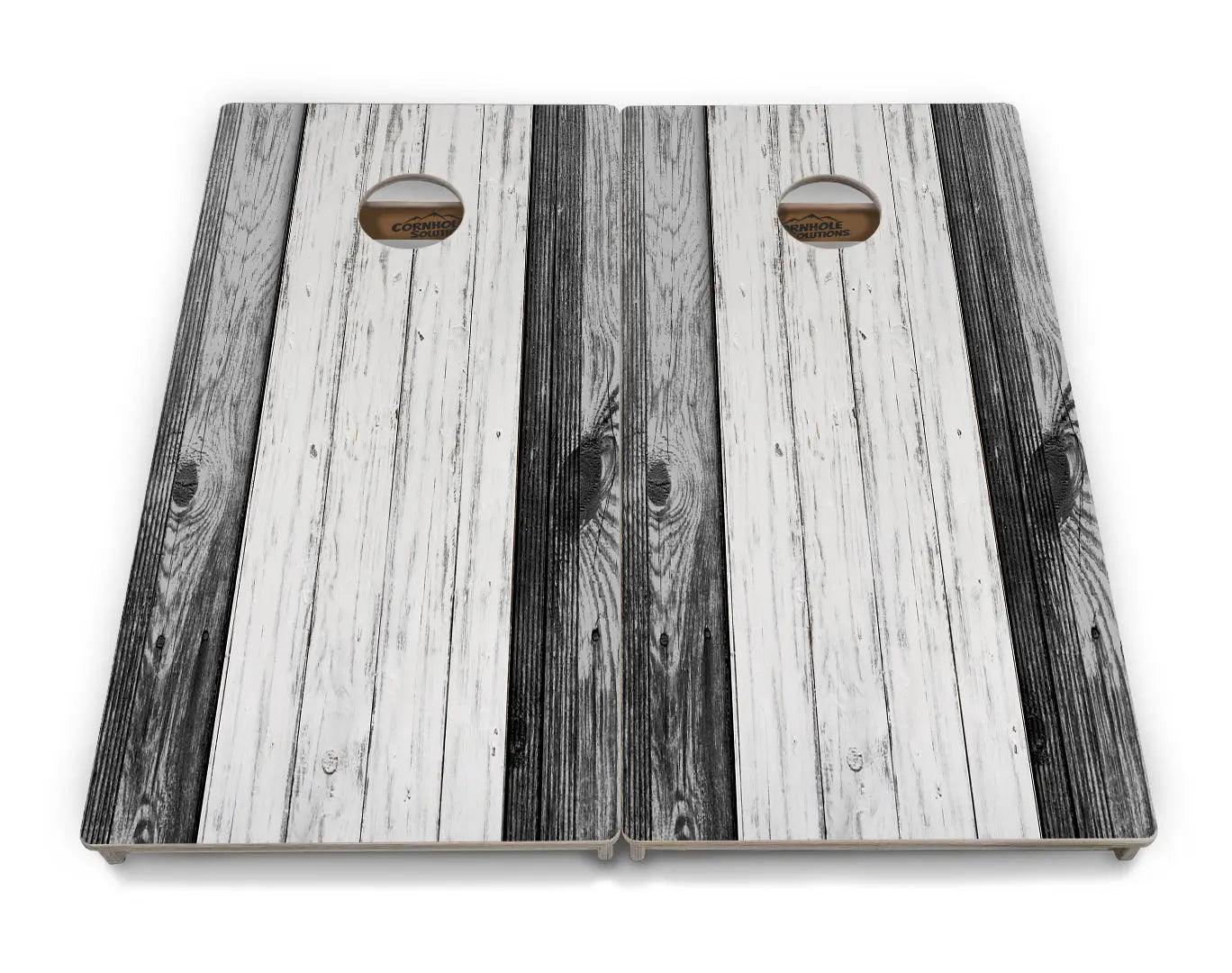 Grey Two Tone Slats Cornhole Boards - Professional Tournament Series by Cornhole Solutions, custom cornhole board detail photo 3