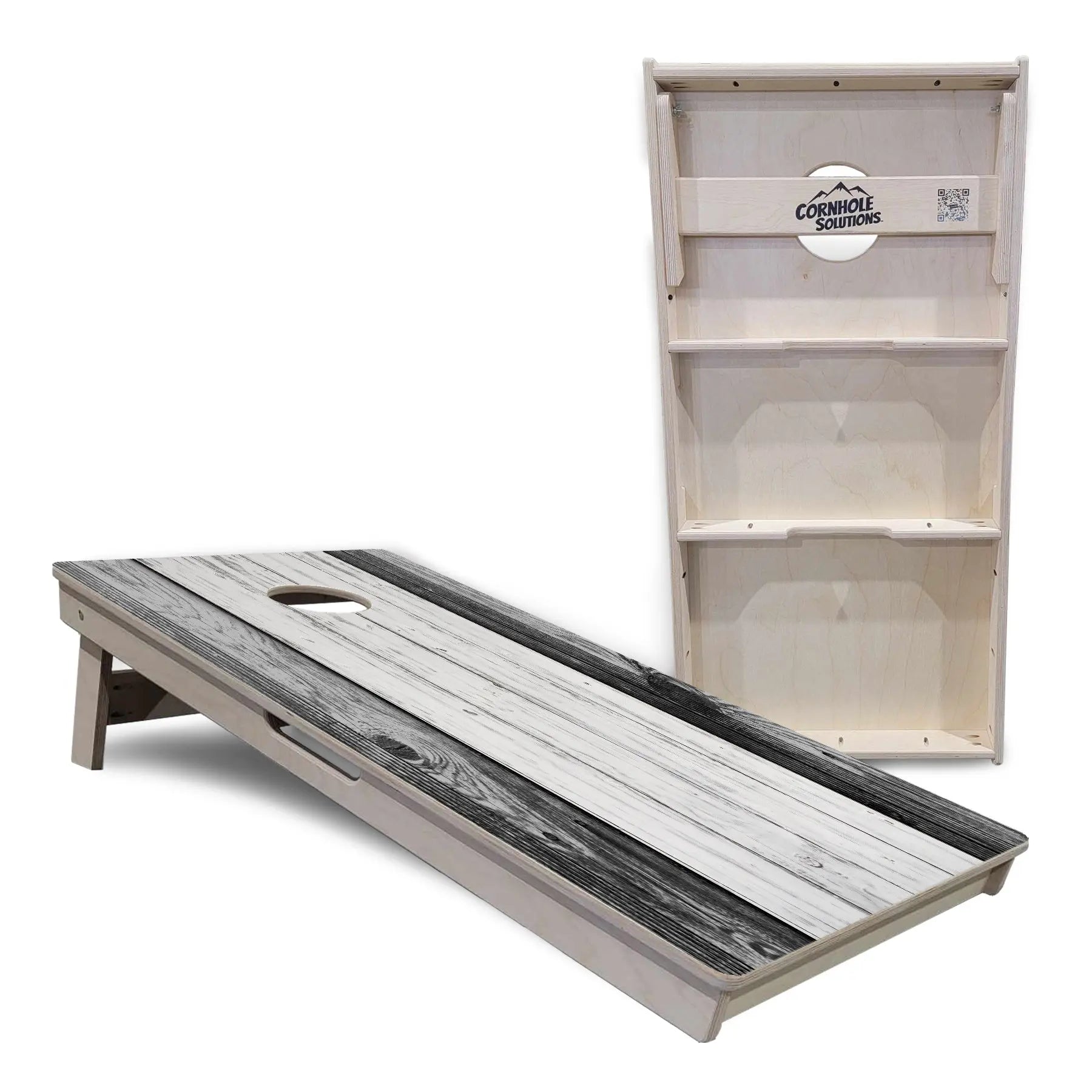 Grey Two Tone Slats Cornhole Boards - Professional Tournament Series by Cornhole Solutions, custom cornhole board detail photo 5