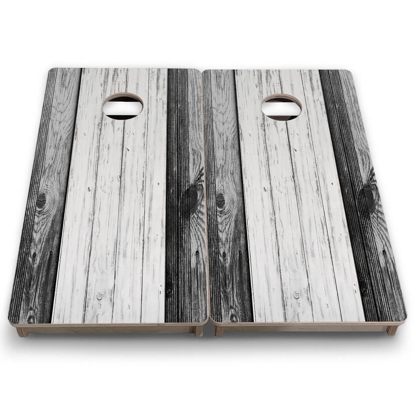 Grey Two Tone Slats - Mini or Vacation Size Cornhole Boards by Cornhole Solutions, custom cornhole board detail photo 7