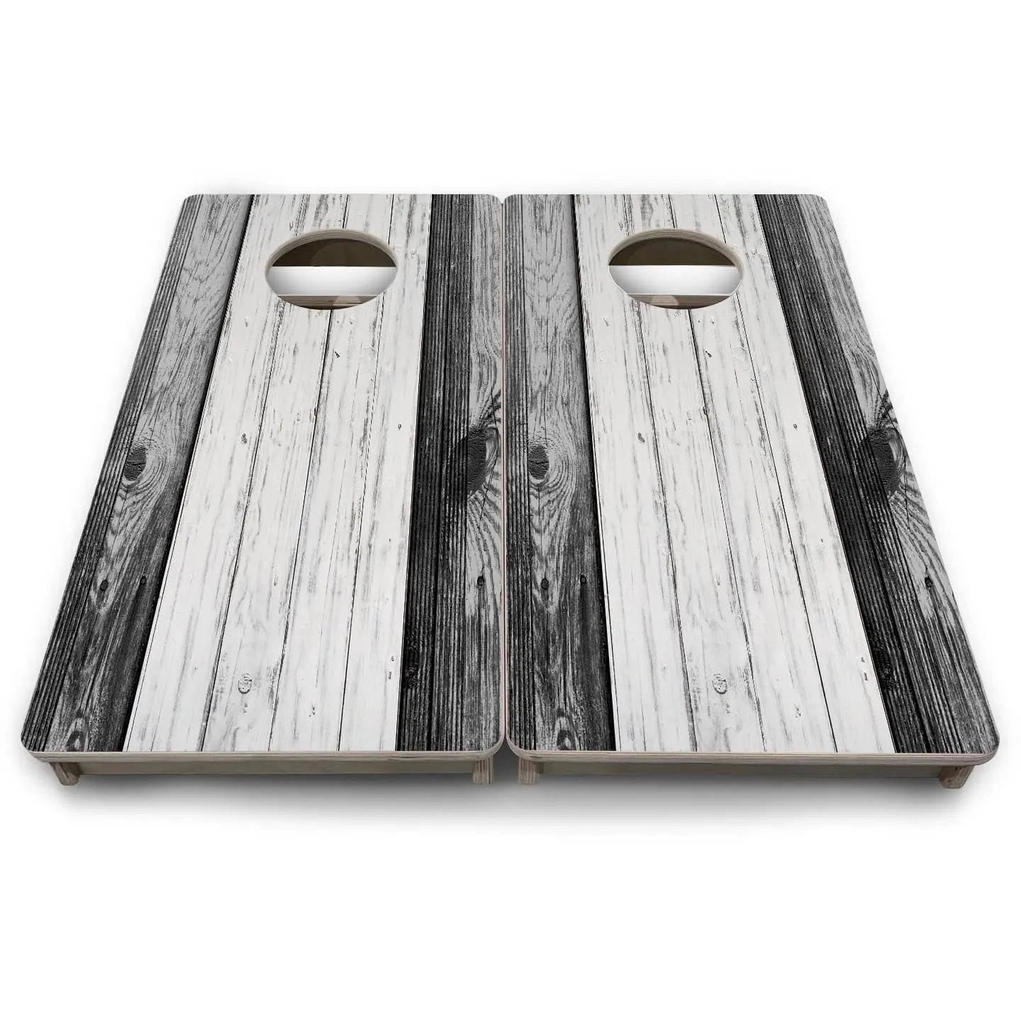 Grey Two Tone Slats - Mini or Vacation Size Cornhole Boards by Cornhole Solutions, custom cornhole board detail photo 9