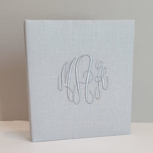Baby Memory Book - Gray Linen (w/o Bow) by AP Creations in Tuscaloosa, paper gift detail photo 2
