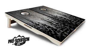 Greyscale Pine Trees Cornhole Boards - Pro Solution Lite Series by Cornhole Solutions, custom cornhole board detail photo 4