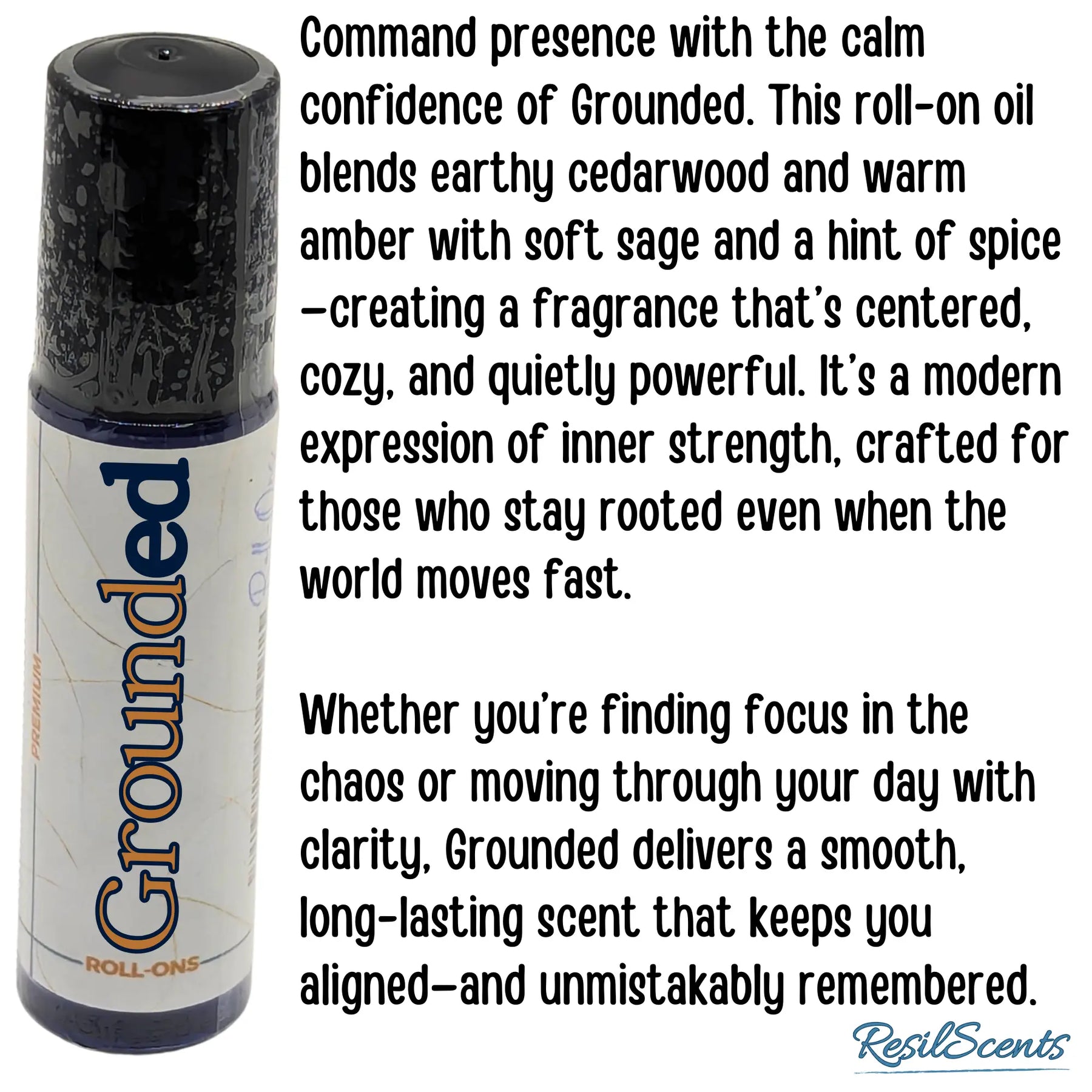 Grounded™ Roll-On Oil – Earthy. Steady. Centering. | ResilScents™ by ResilScents, Southern food gift detail photo 3
