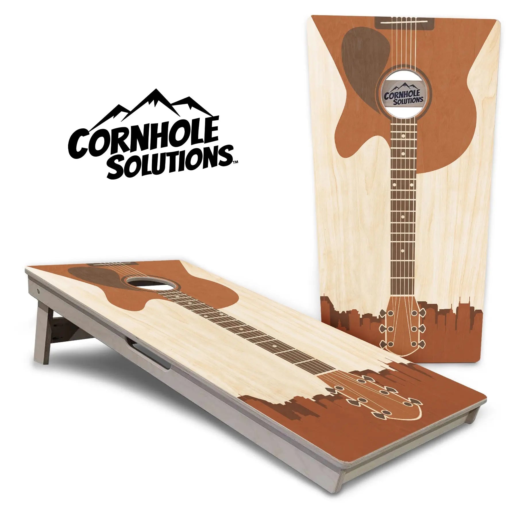 Guitar Design Cornhole Boards - Professional Tournament Series by Cornhole Solutions, Southern home decor main product photo