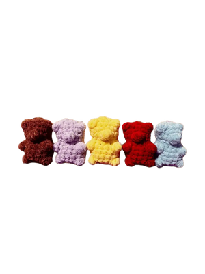 Gummy Bears - Handmade Crochet Desk Buddy Miniature Bear Accessories by Klassy Krafts, 3D printed toy main product photo
