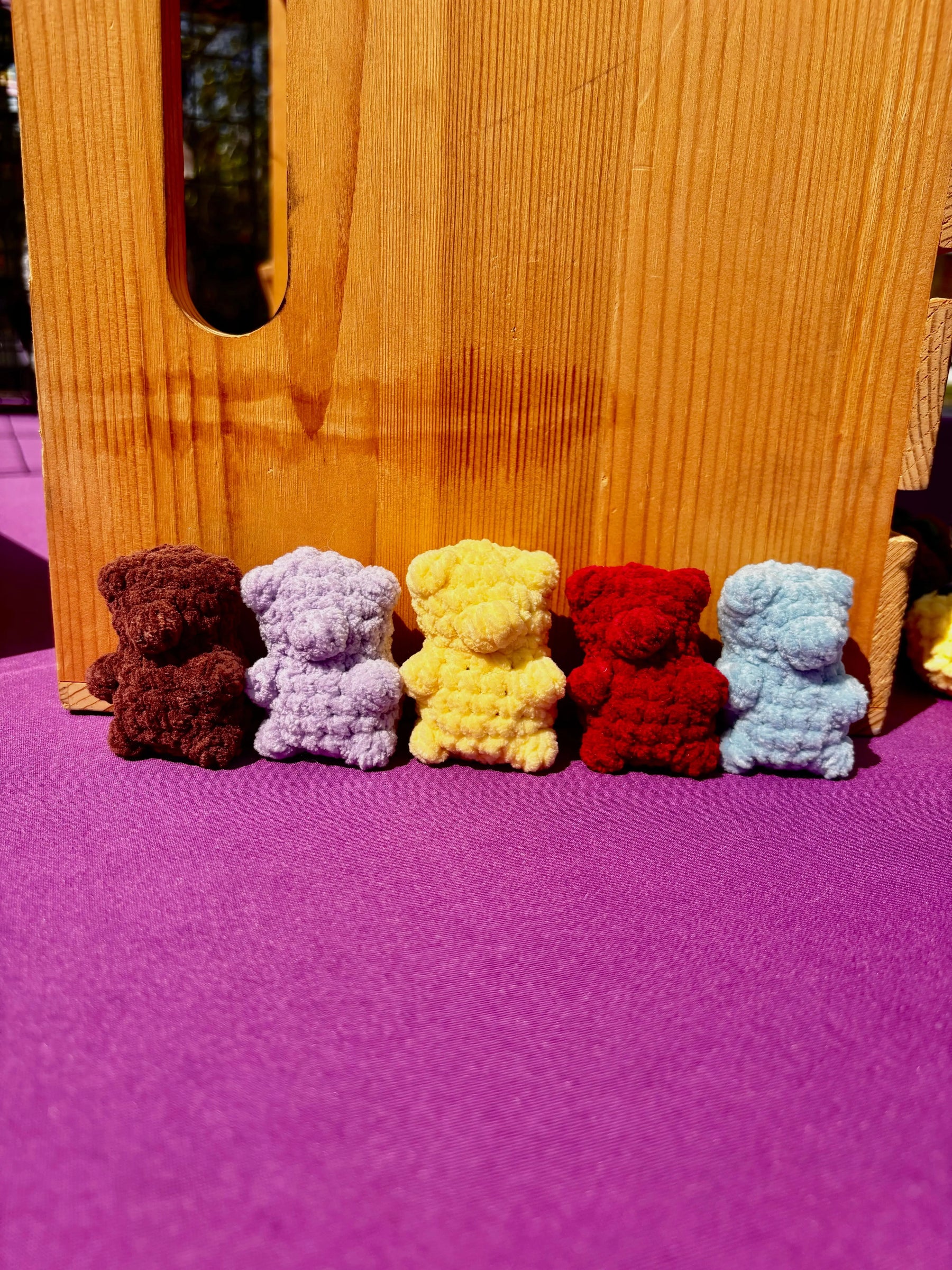 Gummy Bears crocheted tiny plushy by Klassy Krafts, 3D printed toy main product photo