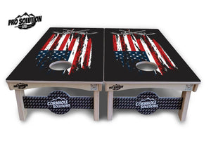 Guns & Flag Cornhole Boards - Pro Solution Lite Series by Cornhole Solutions, custom cornhole board detail photo 2