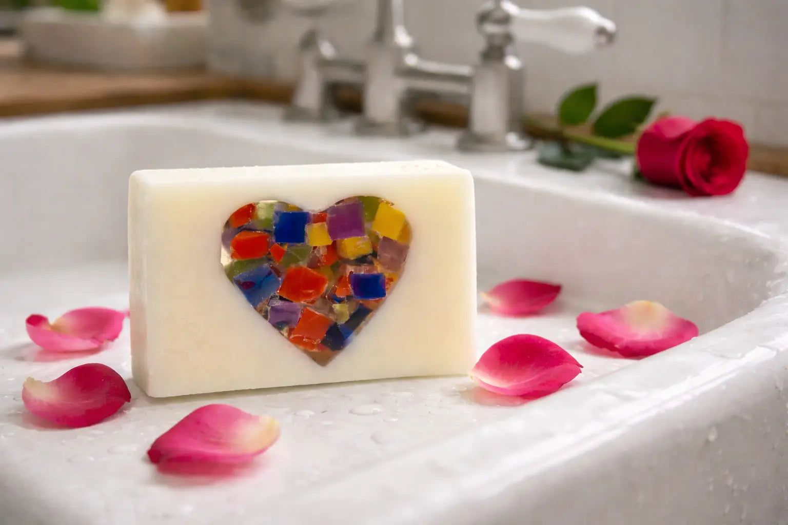 Heart Full Of Joy Soap Slice 5.5 Oz. by Essential Journeys, natural skincare detail photo 2
