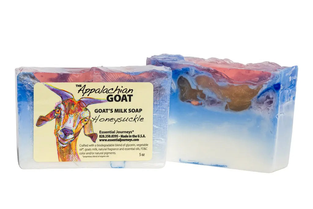 Honeysuckle Goats Milk Soap Slice 5 Oz. by Essential Journeys, Southern food gift main product photo