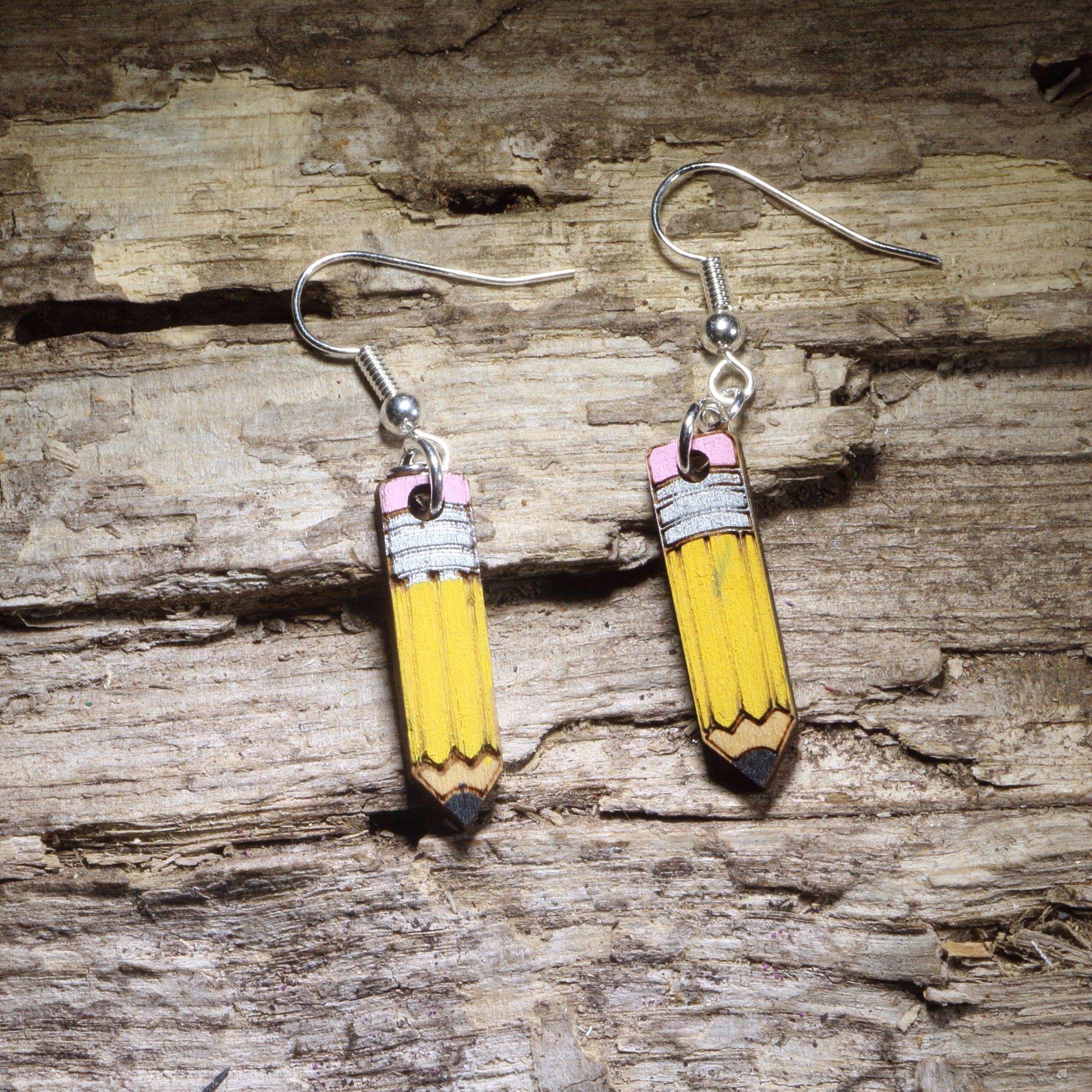 Pencil Wooden Earrings | Teacher Back to School Jewelry