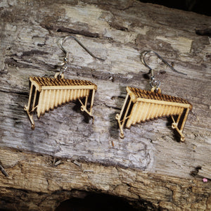 Xylophone Wooden Earrings | Music Instrument Jewelry by Cate's Concepts, LLC